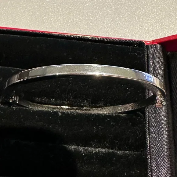 Silver Crystal Bangle - Picture 2 of 6